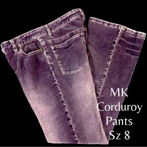 *Michael Kors* Corduroy Velveteen Plum/Purple Pants Size 8